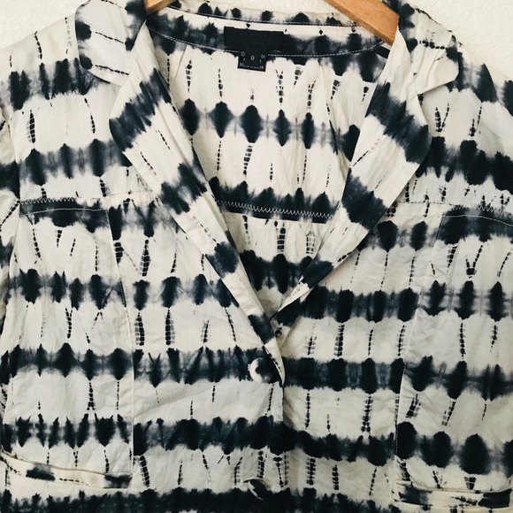 Apostrophe Women’s Dip Tie Dye Cotton Blazer Sz 8 - Picture 6 of 7